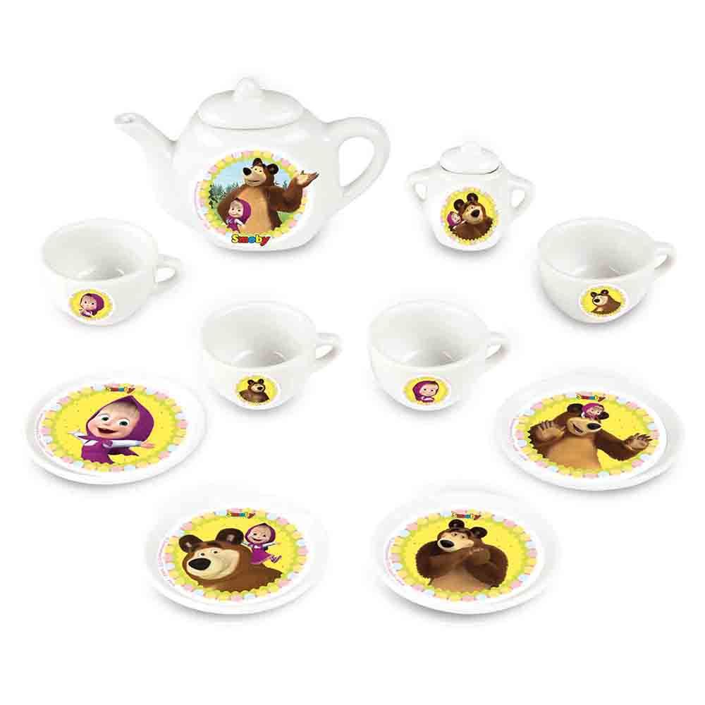 Smoby, Детски порцеланов сервиз за чай, Маша и Мечока