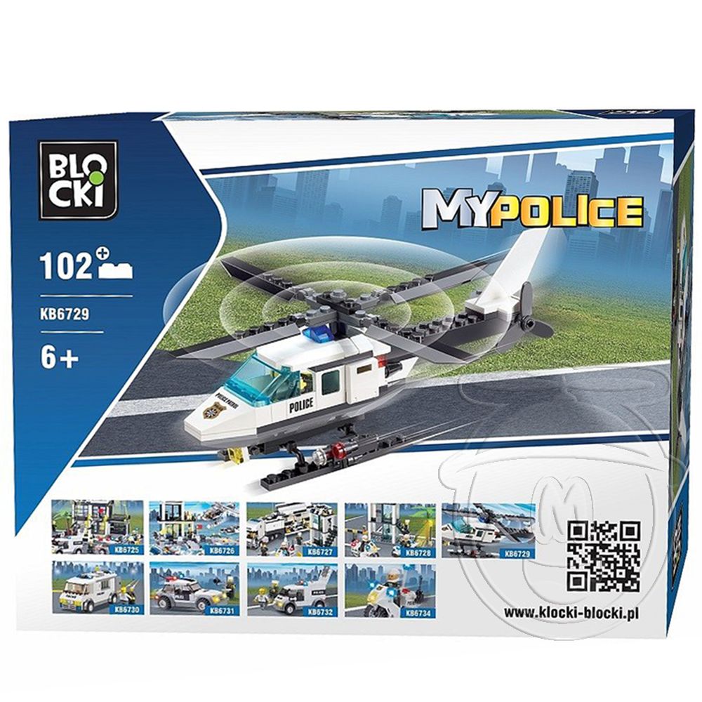 Конструктор, Полицейски хелкоптер, 102 ел.