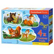 Горски животни, пъзел с 3, 4, 6 и 9 елемента