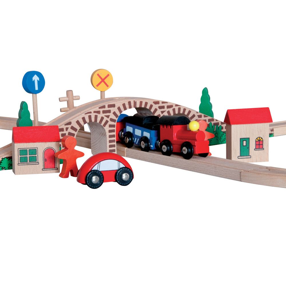 Дървено влакче с релси, 40 части