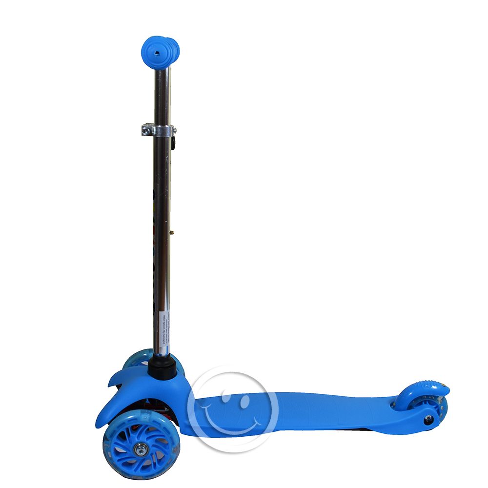 Тротинетка със светещи колела, синя