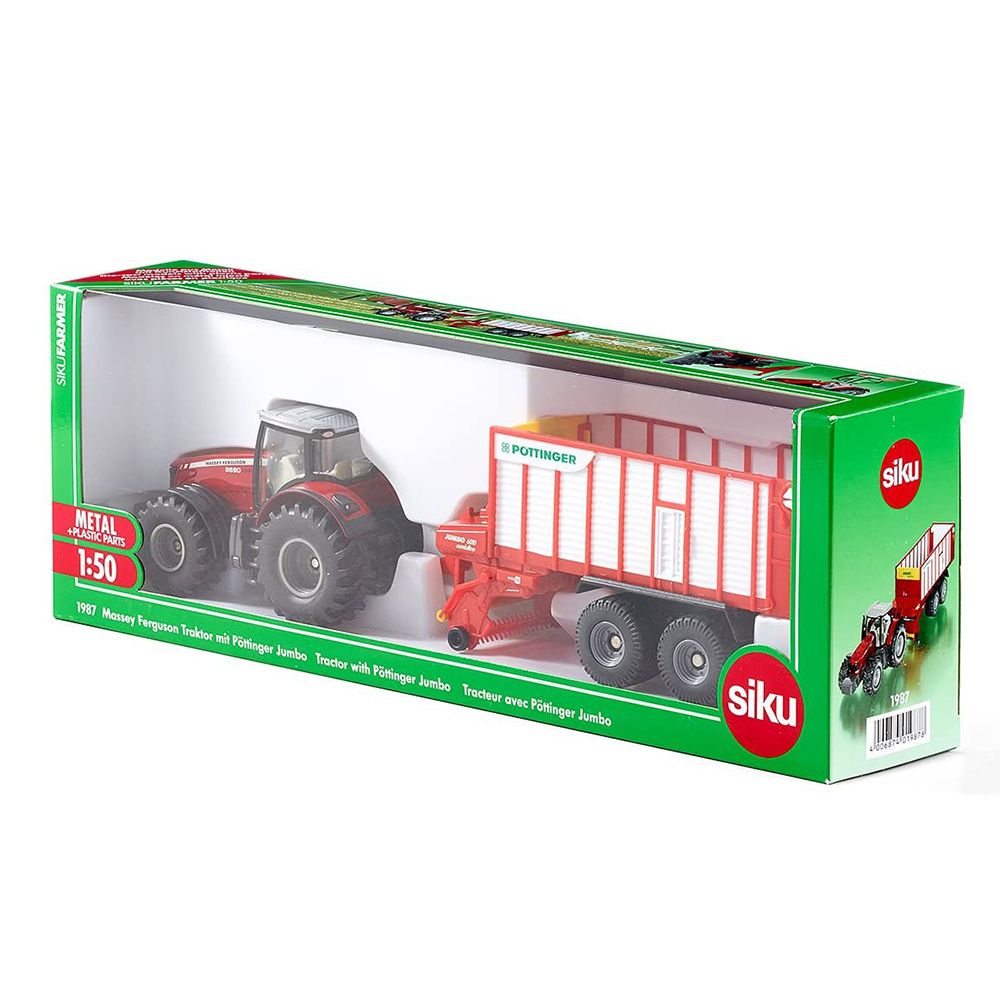 Трактор Massey Ferguson 8690 с ремарке Potinger