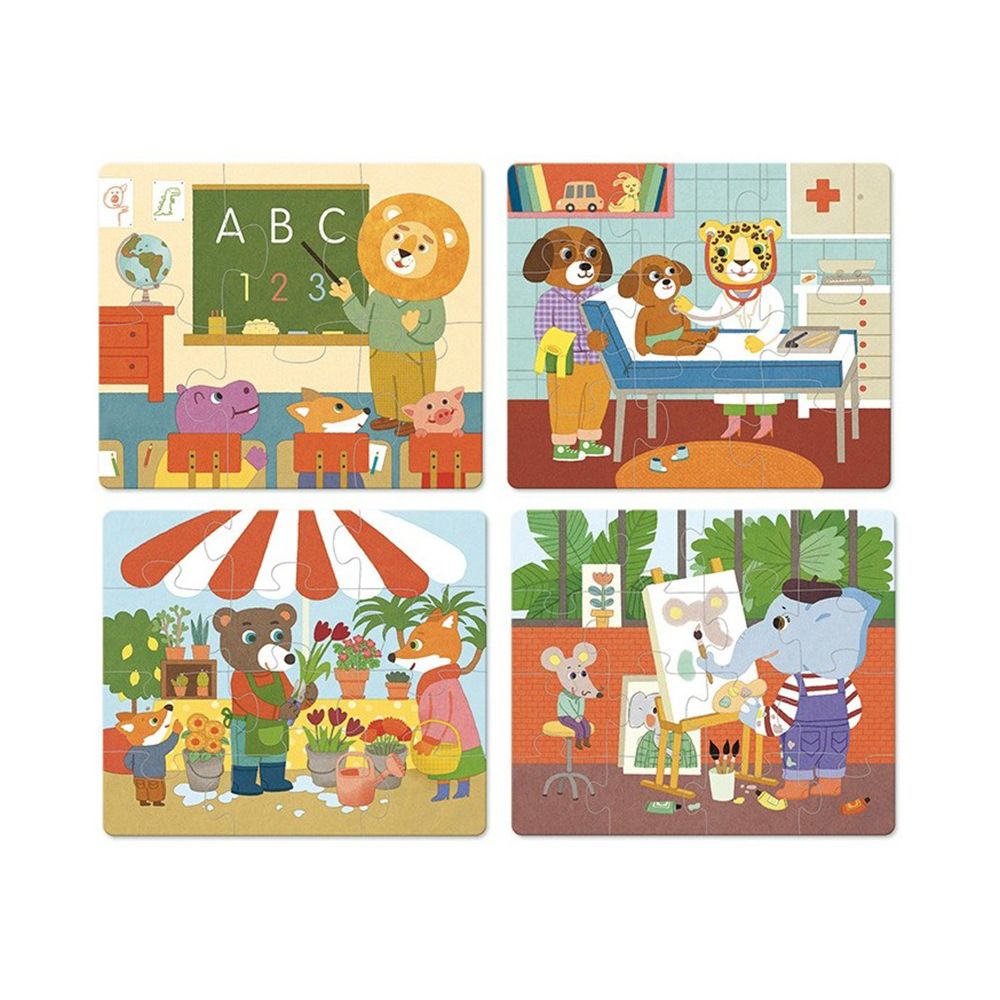 4 пъзела в кутия, Професии