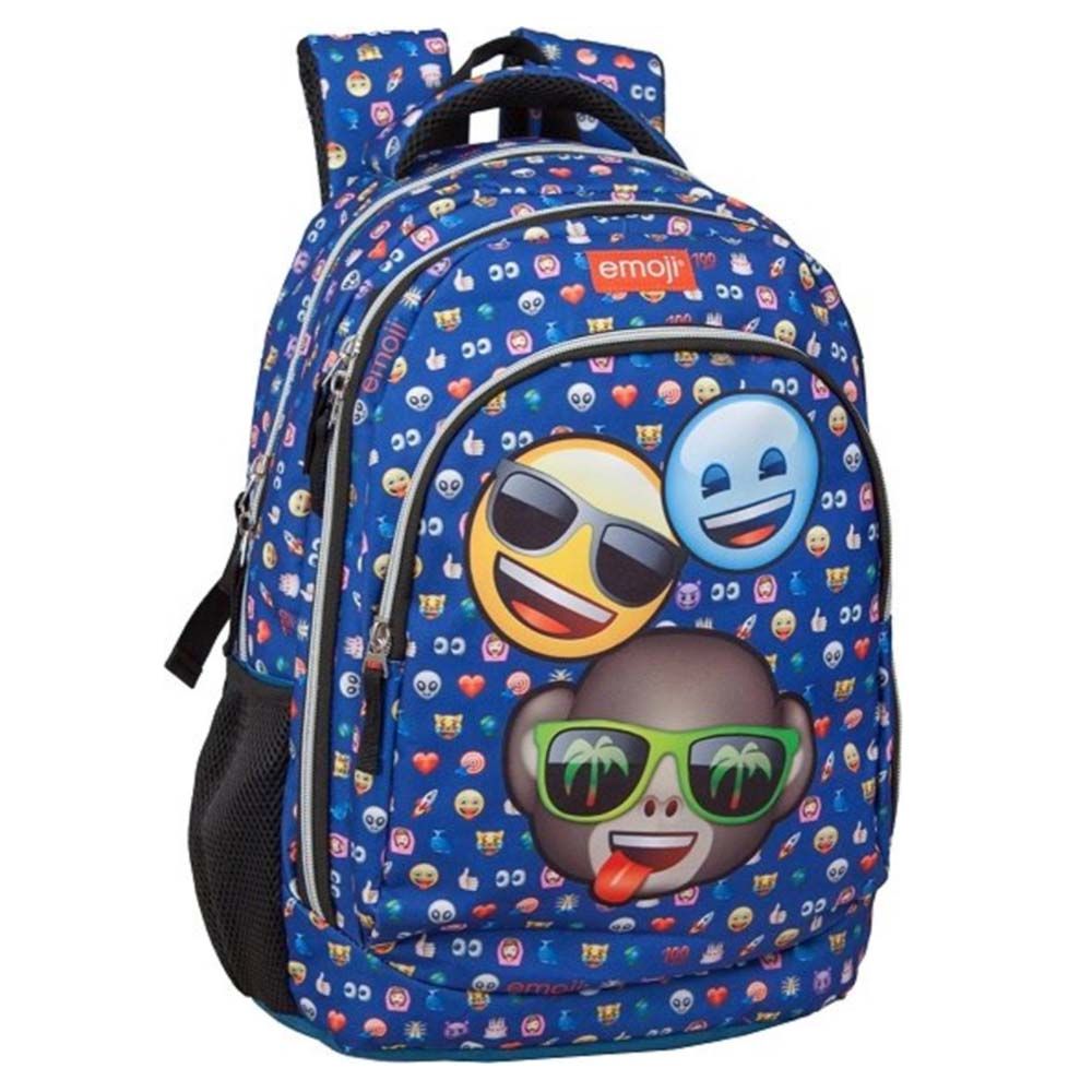 Emoji, Ученическа раница с две отделения и преден джоб, Трима приятели, J. M. Inacio
