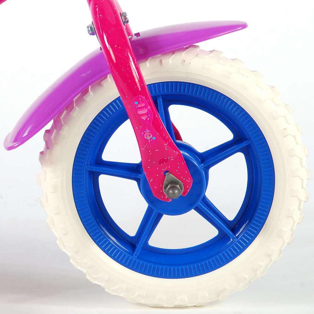 Велосипед с родителски контрол и помощни колела, Shimmer & Shine, 10 инча