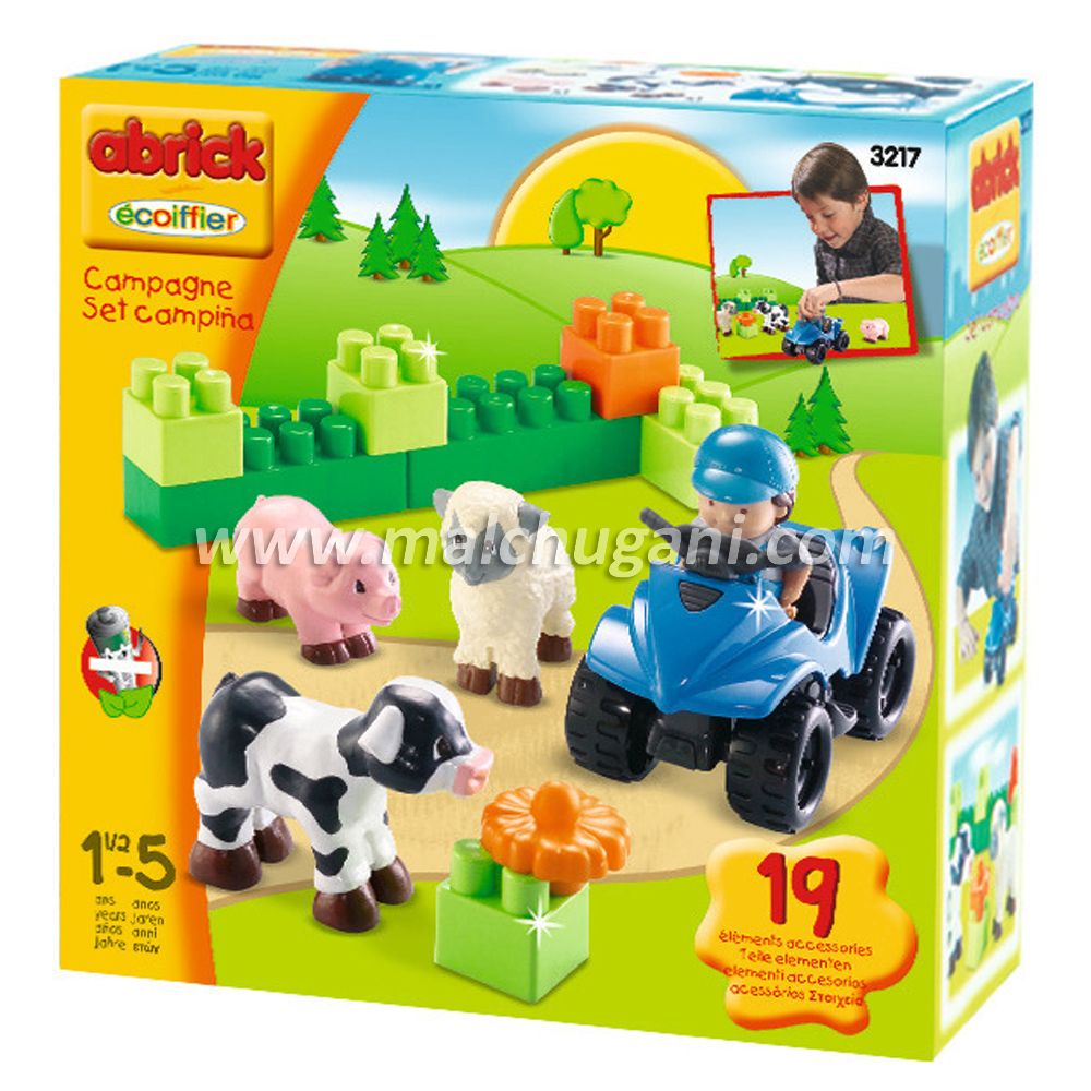 Ecoiffier, Abrick  Детски конструктор, Ферма с трактор