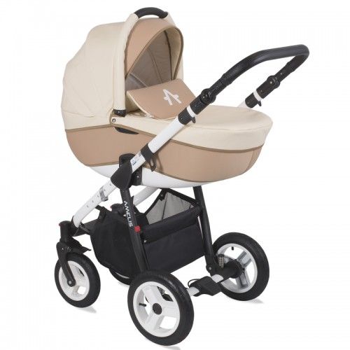 Комбинирана количка Pro 2 в 1 еко кожа, melis, ванилия