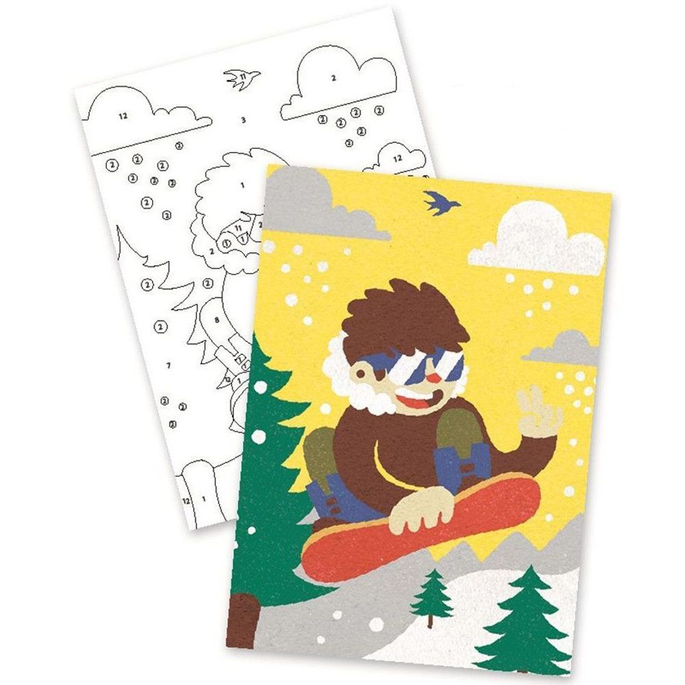 Творчески комплект за рисуване с цветен пясък, Спорт