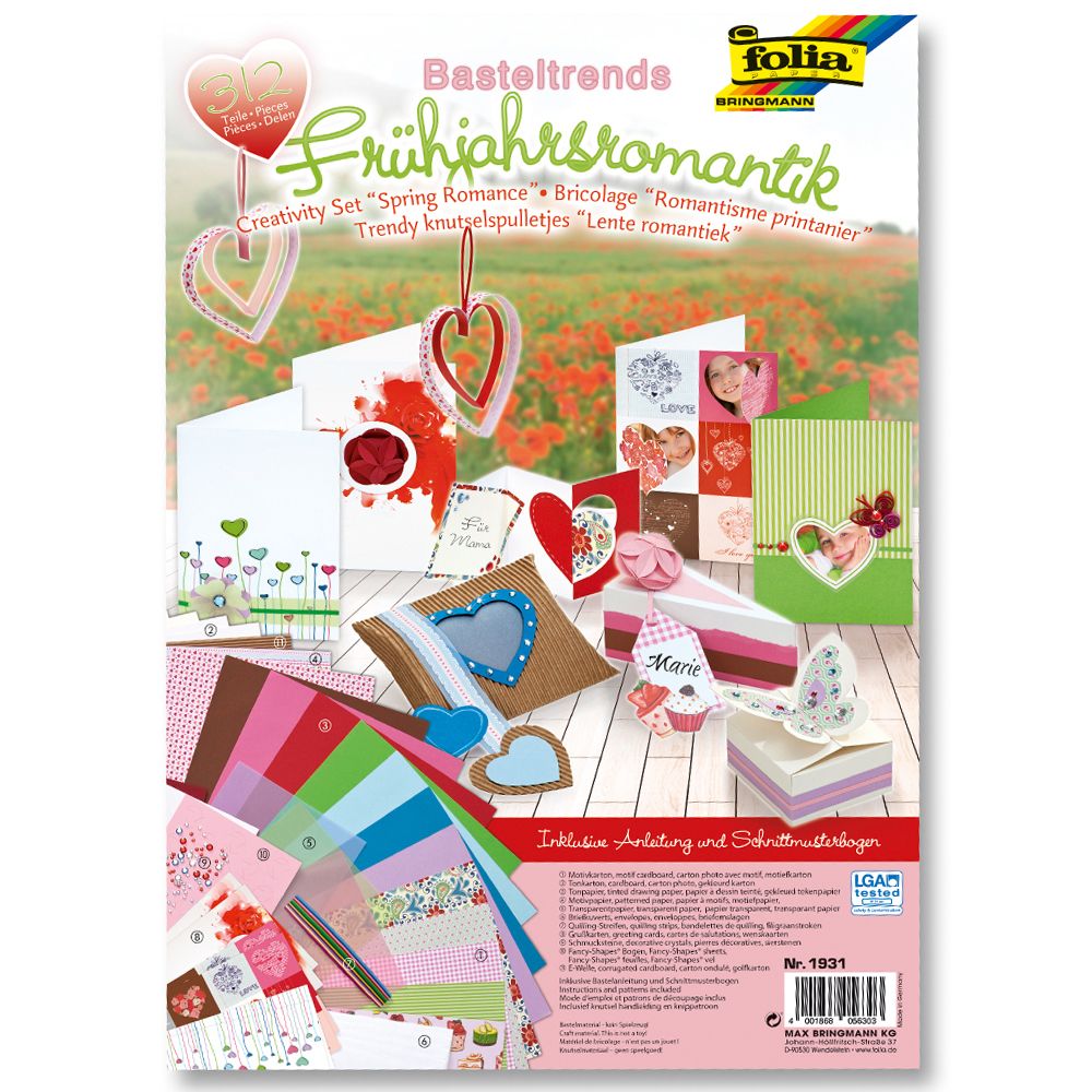 Folia Bringmann, Комплект за апликации и скапбукинг, Романтика