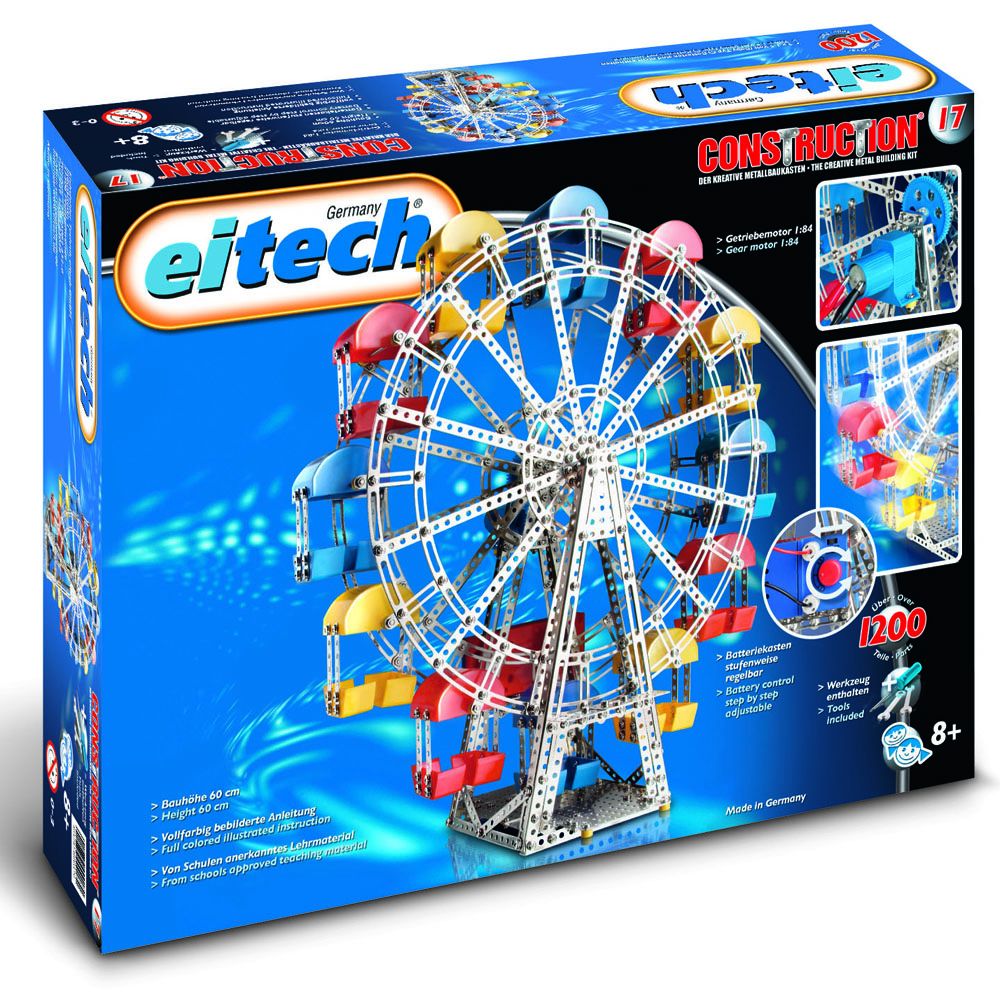 Eitech, Метален конструктор, Виенско колело с двигател, 1200 части, по поръчка