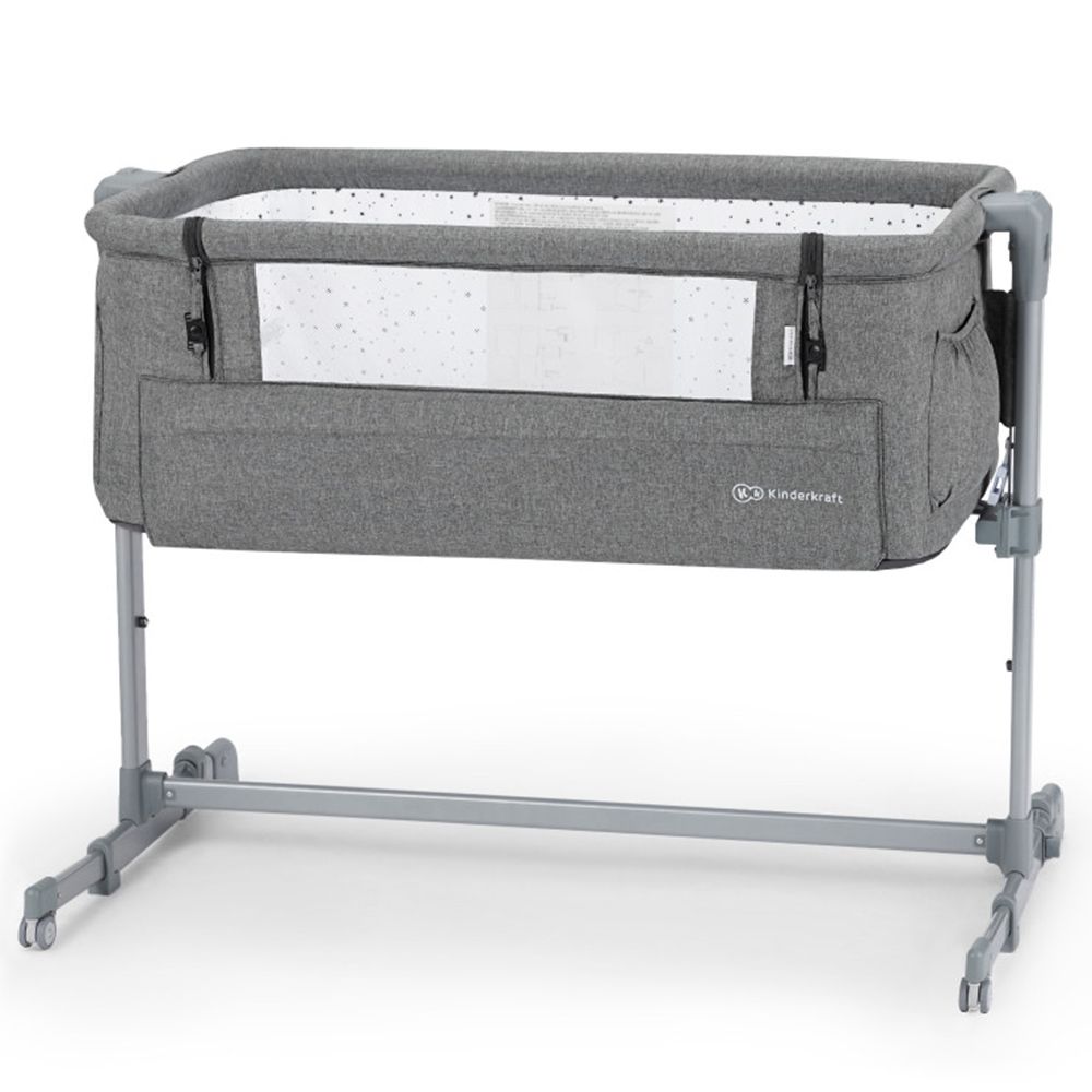 Бебешка кошара NESTE Up, 2 в 1, сива