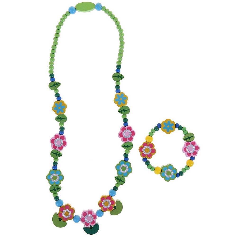 Woodyland, Комплект гривна с колие, Цветя с листенца