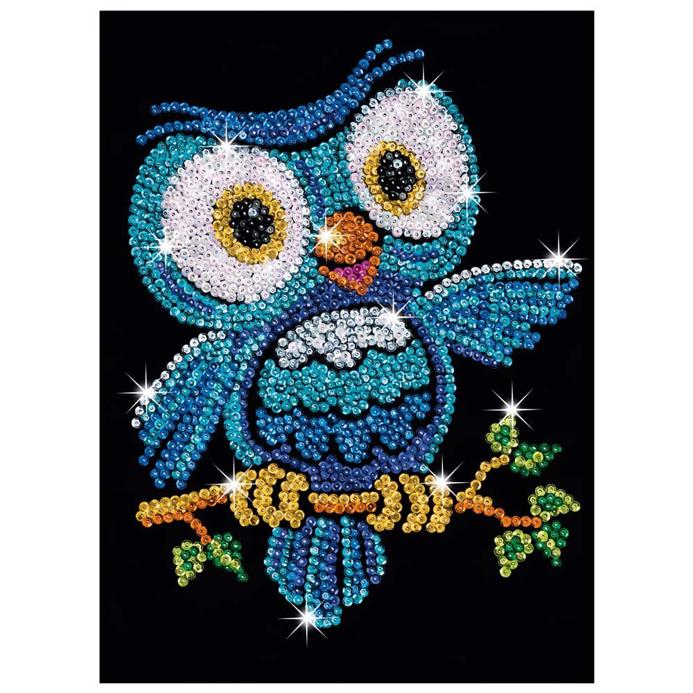 Изкуство с пайети - голям размер, Бухал