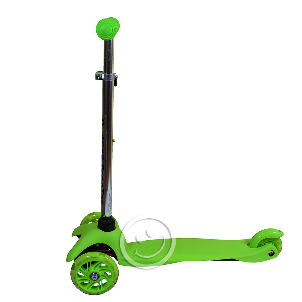 Тротинетка със светещи колела, зелена
