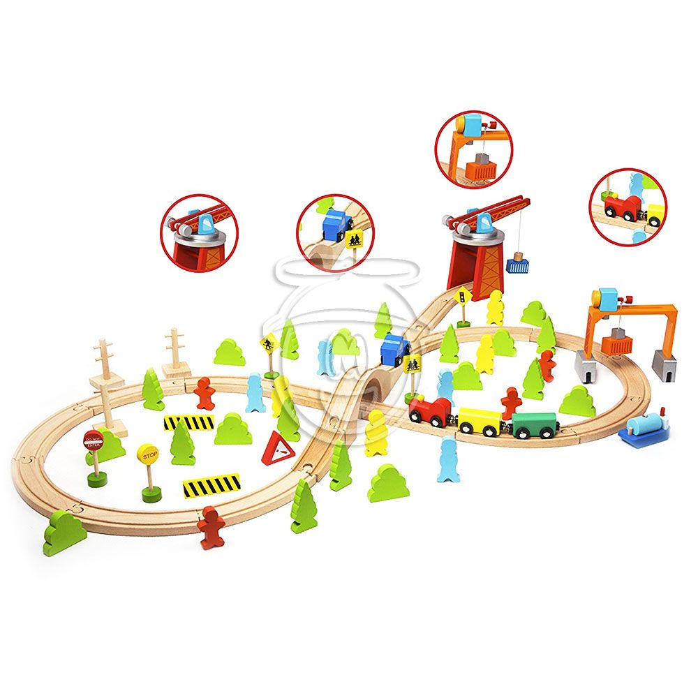Classic world, Дървено влакче с релси, 75 части