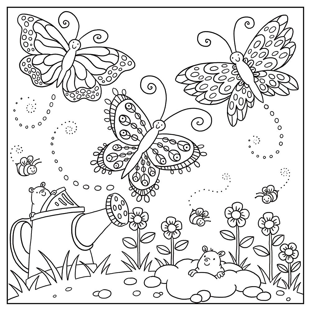 Книжка за оцветяване, Животни