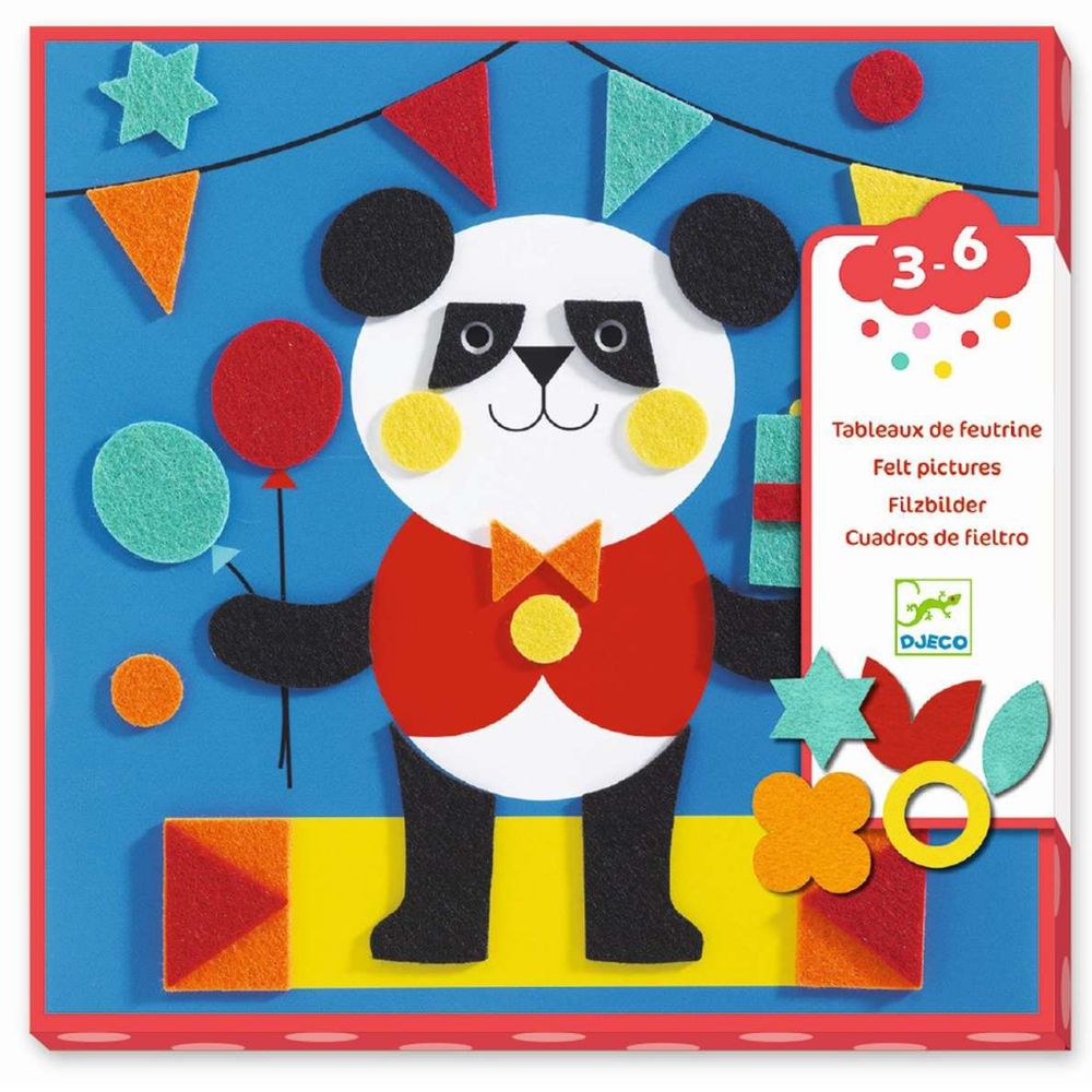 Djeco, Колажи за най-малките, Картинки от филц, Цветни приятели