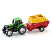 Трактор Deutz с ремарке Pöttinger за събиране на силаж