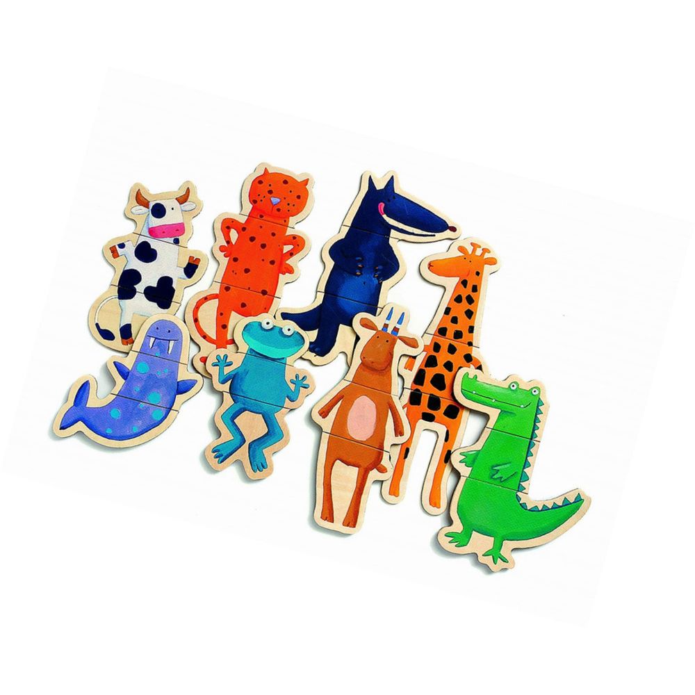 Игра с дървени магнити, Забавни животни