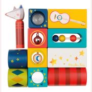 Забавни дървени кубчета със звуци