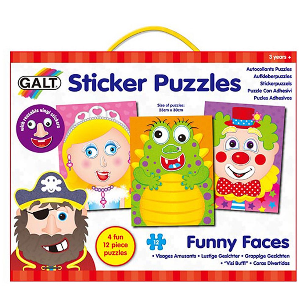 Galt Toys, Пъзел със стикери, Забавни лица