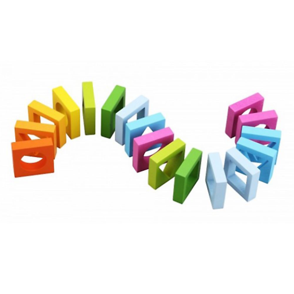 Пъзел сортер, Форми и цветове на различни височини