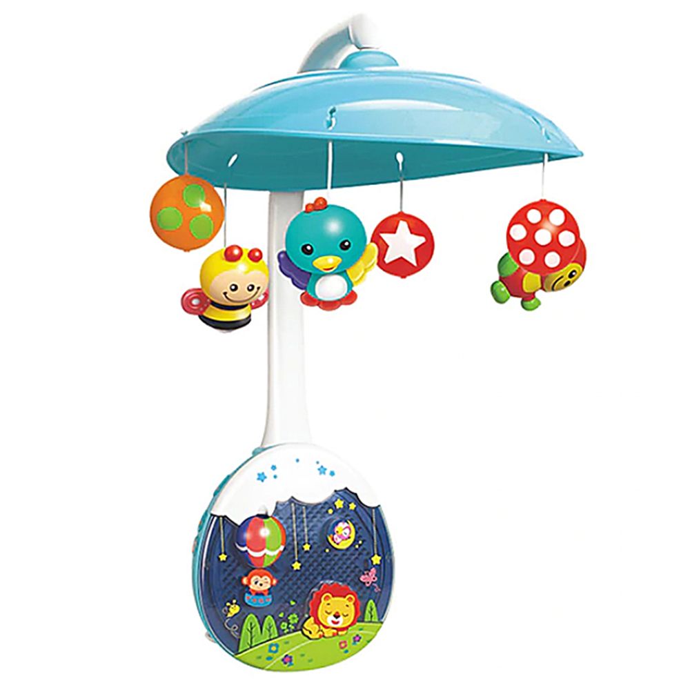 HOLA, Бебешка музикална въртележка - проектор и нощна лампа, с музика и светлина