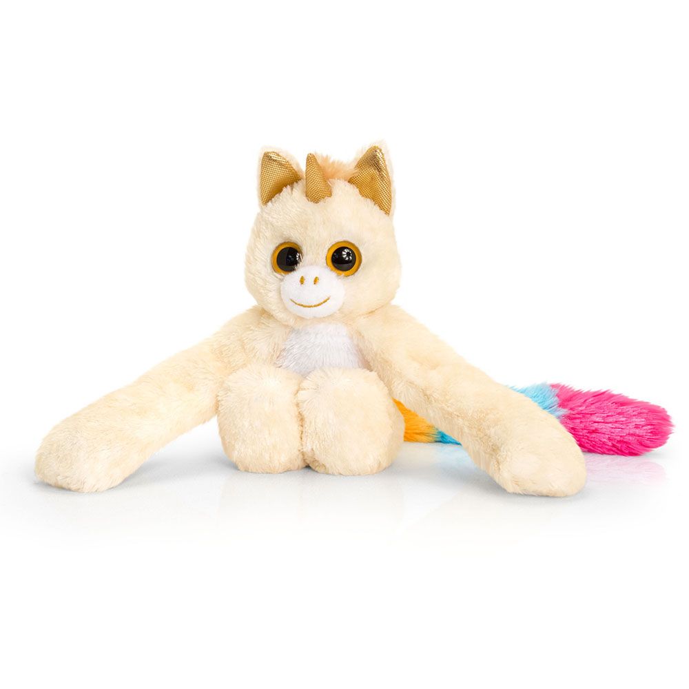 Прегърни ме, Плюшена играчка, Златен еднорог, Нора, 12 см, Keel Toys