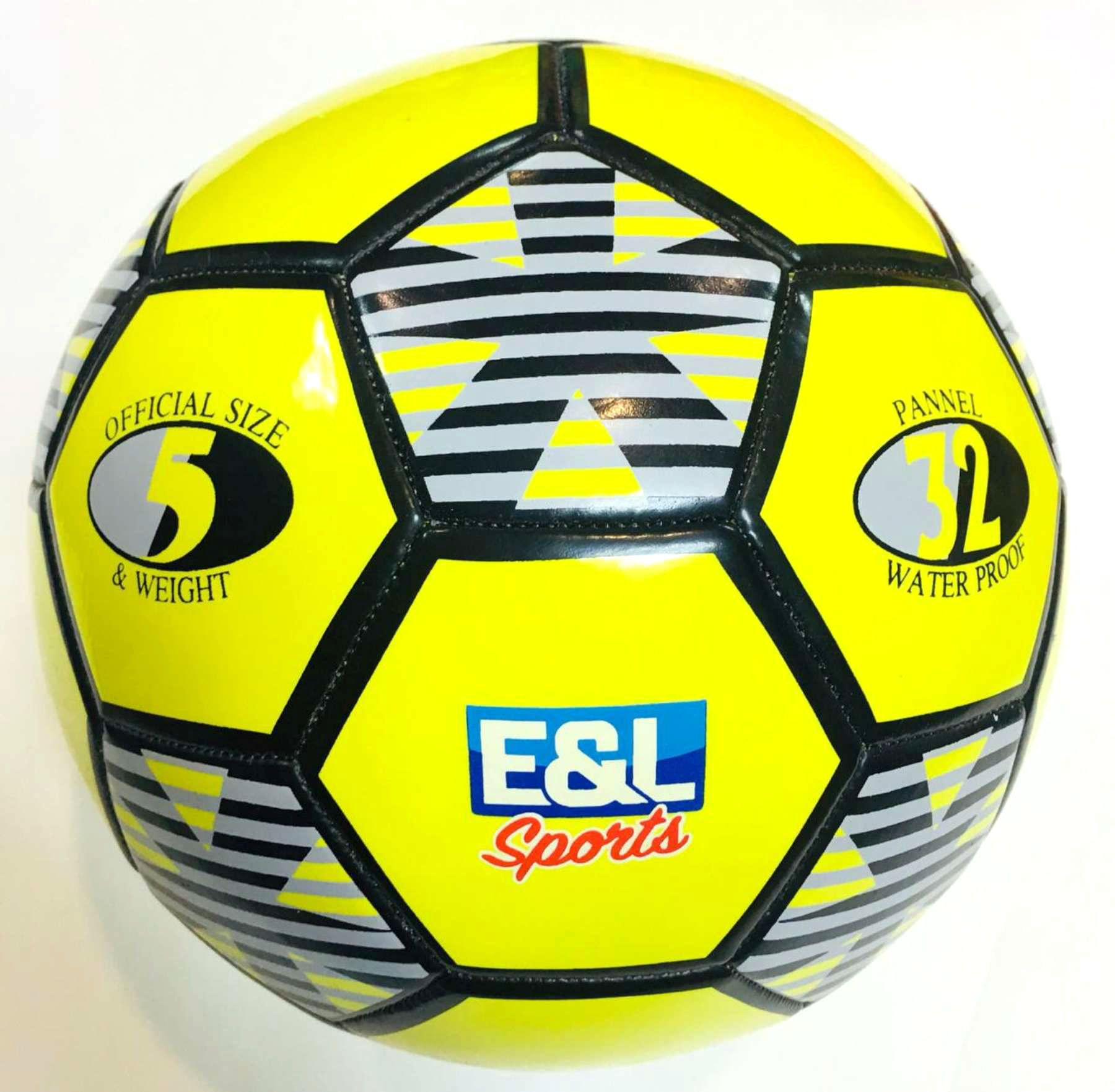 Футболна кожена топка, Champion, жълт