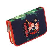 Ученически несесер с един цип, пълен, Gamer