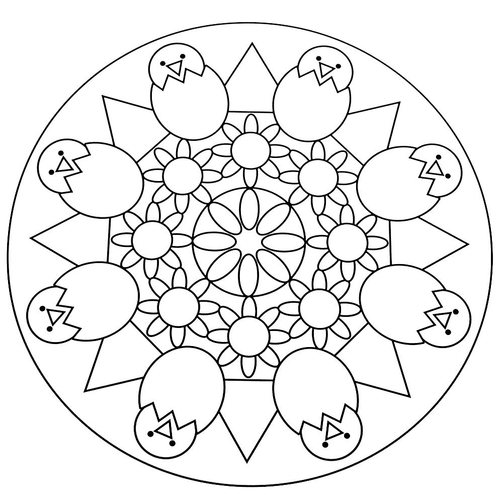 Книжка за оцветяване, Мандали
