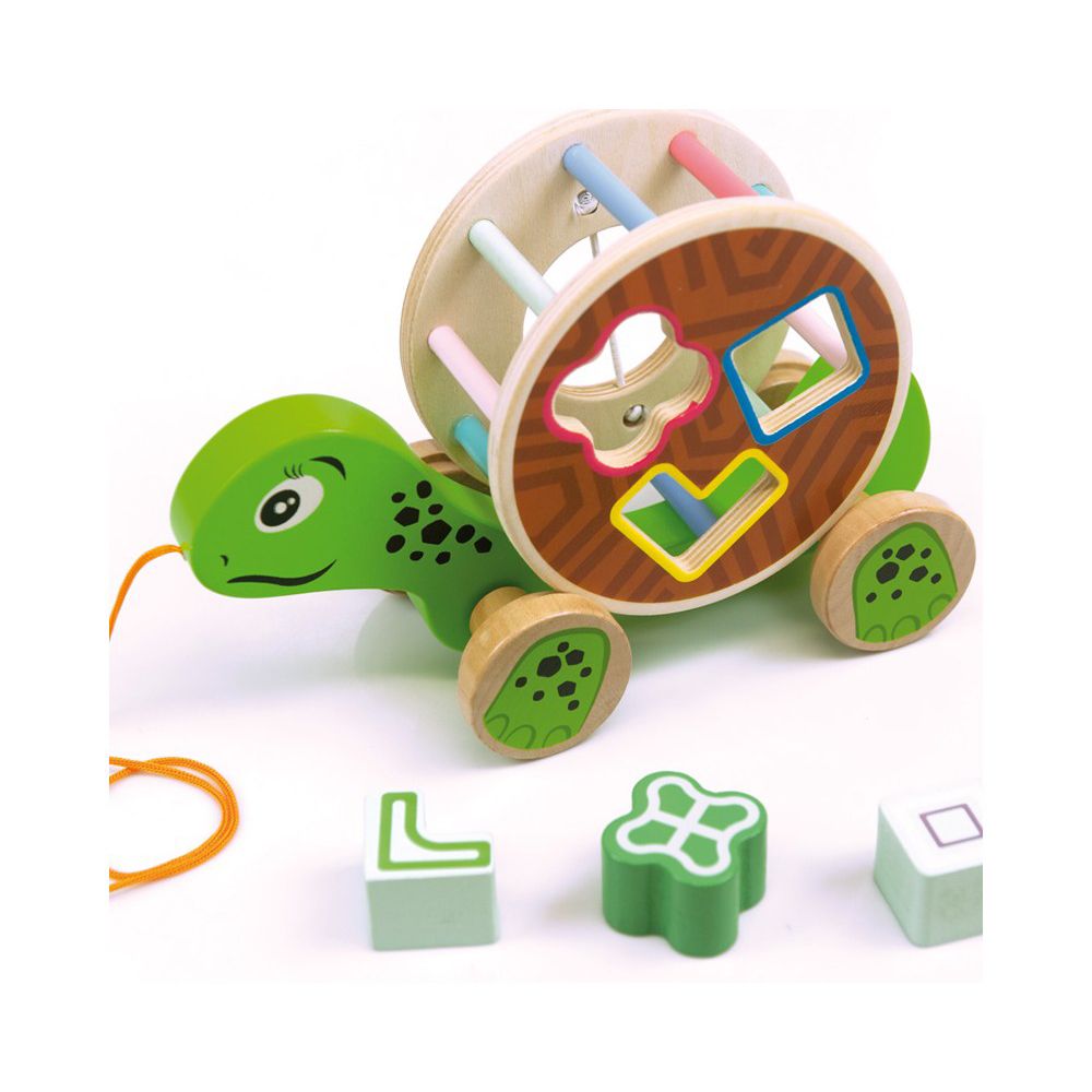 Играчка за дърпане със сортер, Костенурка