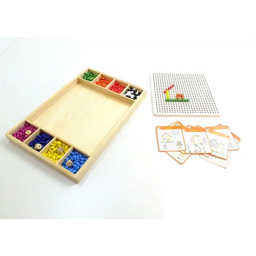 Дървена мозайка и Не се сърди човече, 2 в 1