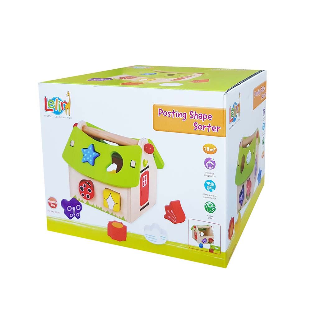 Дървена къщичка-сортер