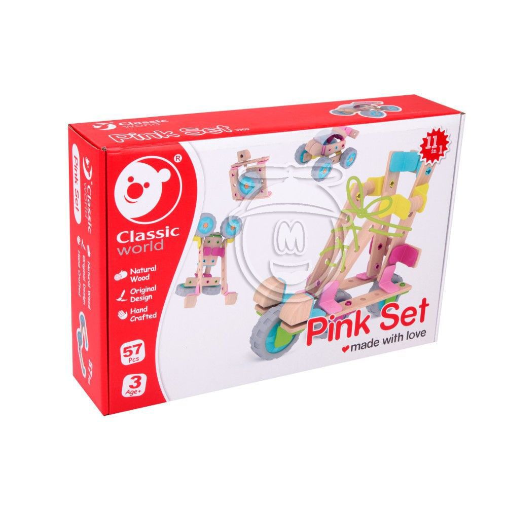 Classic world, Дървен конструктор в бонбонени цветове