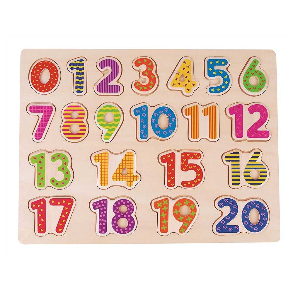 Дървен пъзел, Числата от 1 до 20