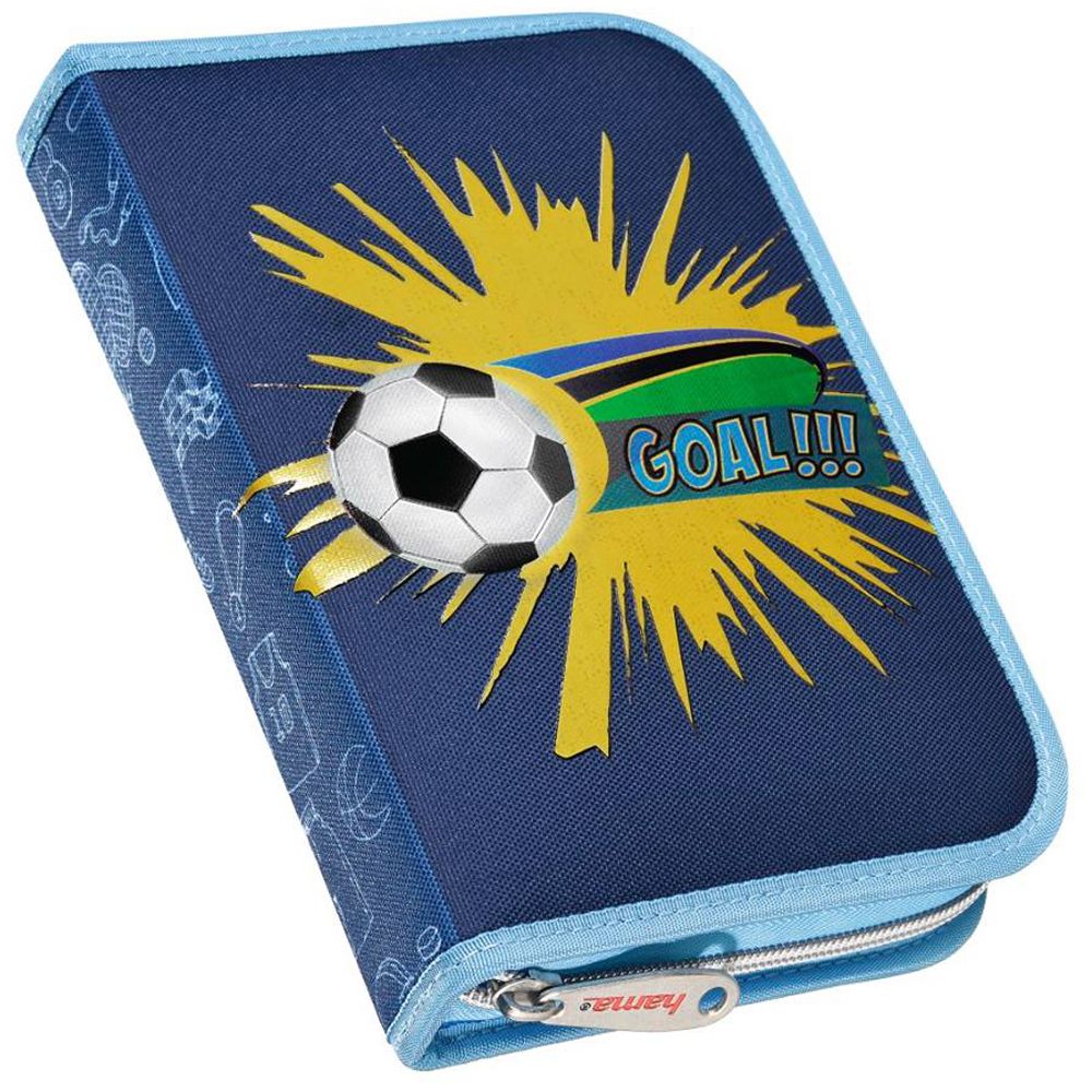 HAMA, Ученически несесер с един цип, твърд, празен, Футбол