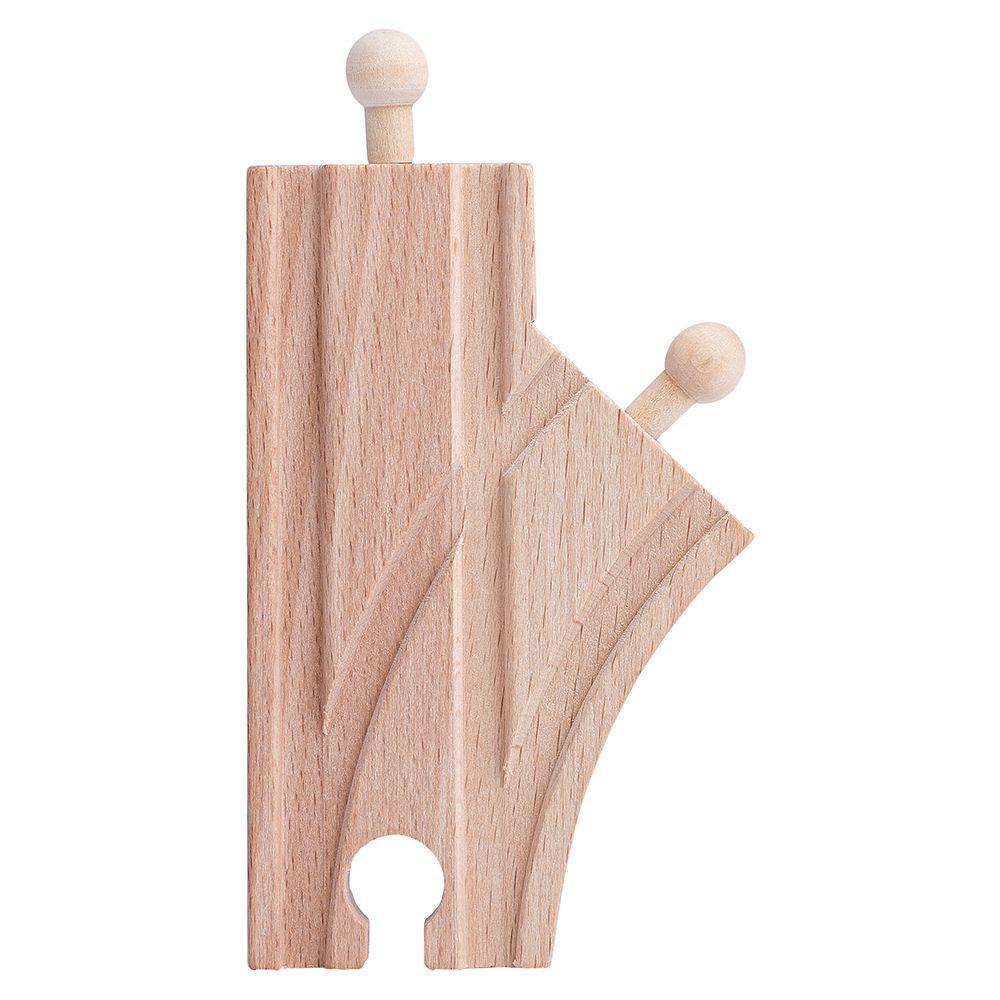 Дървен влак с релси, с пързалка и кран, 130 части