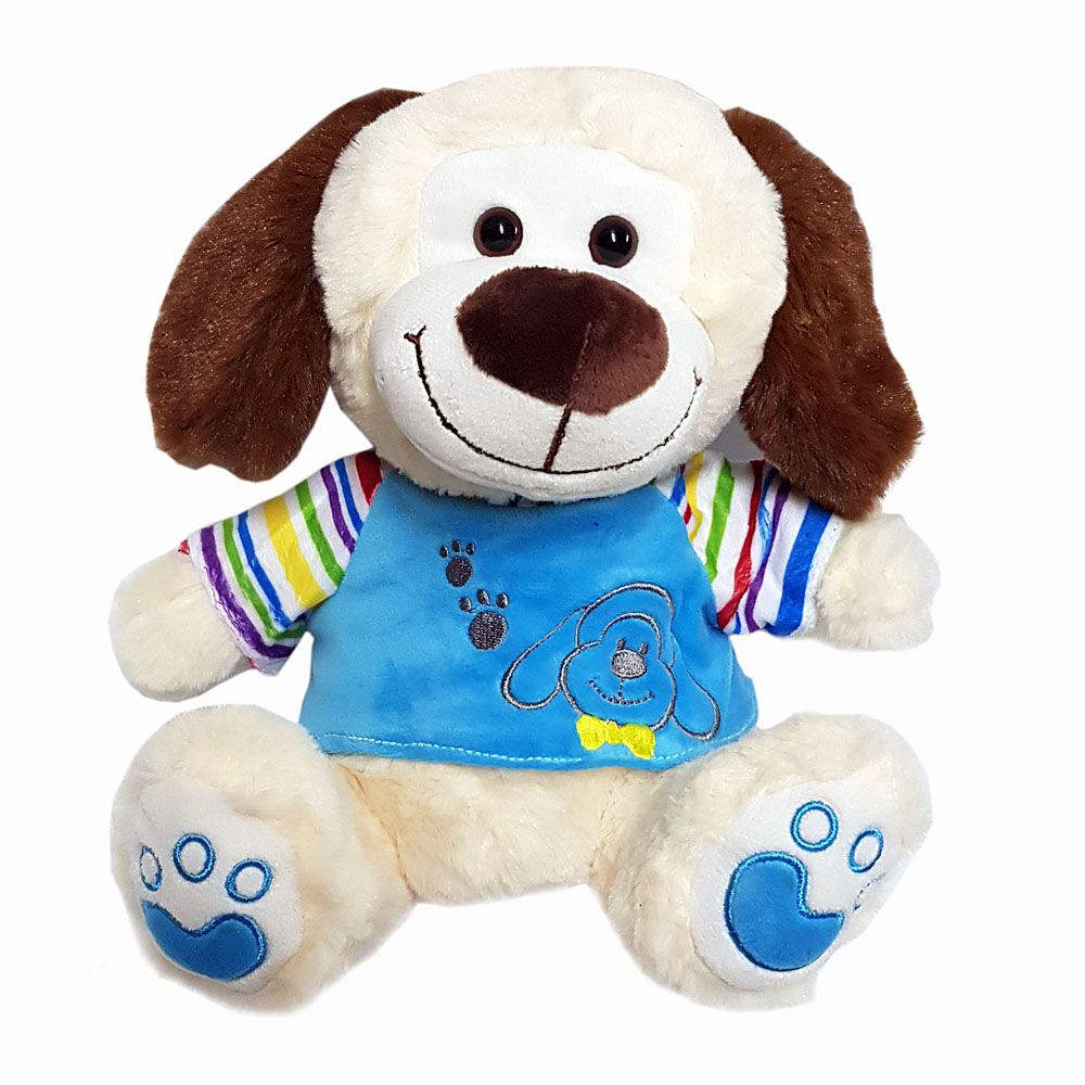 Разказвач на приказки, Моето приятелче, Куче бяло със синя тениска, говори и пее на български език, голямо, Happytoys