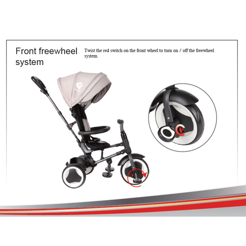 Триколка Rito Deluxe, 3 в 1, сива