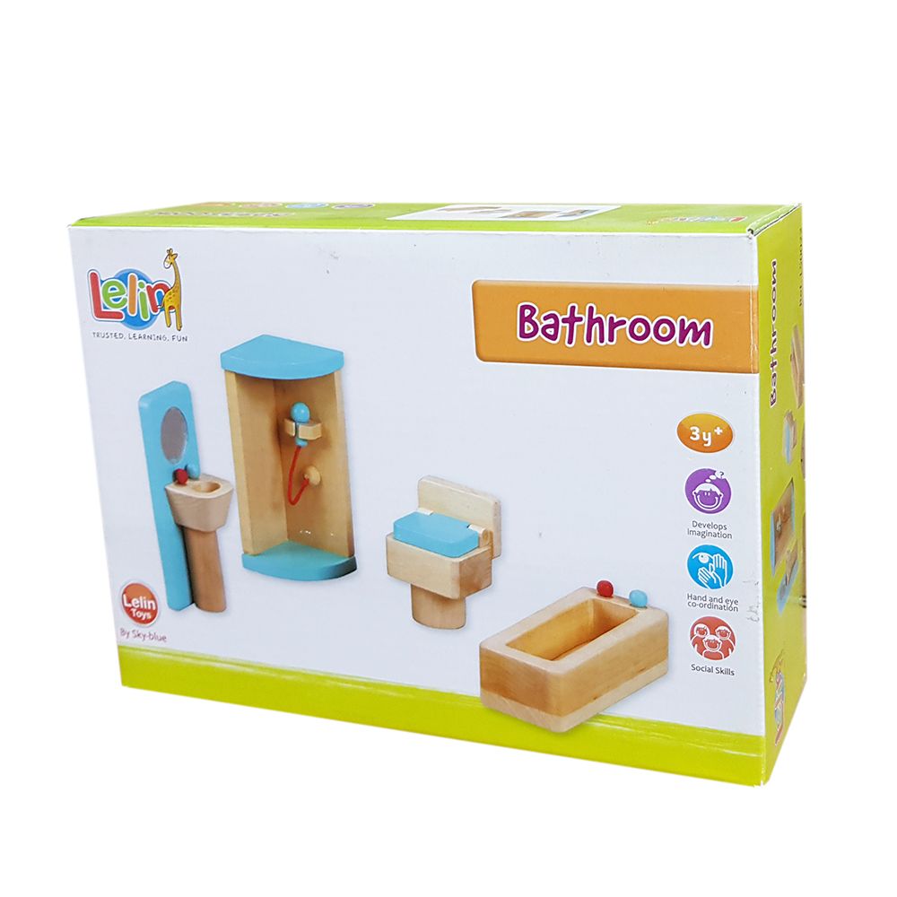 Дървени мебели за игра, Баня