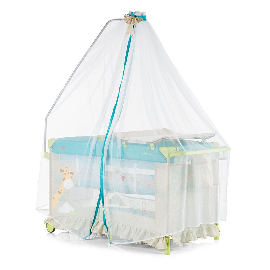 Kошара за спане и игра със балдахин, Селена, , синя