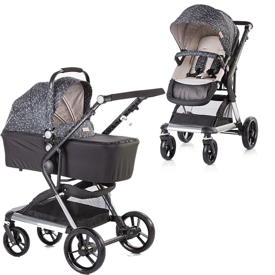 Комбинирана количка Фюжън 2 в 1 бежова