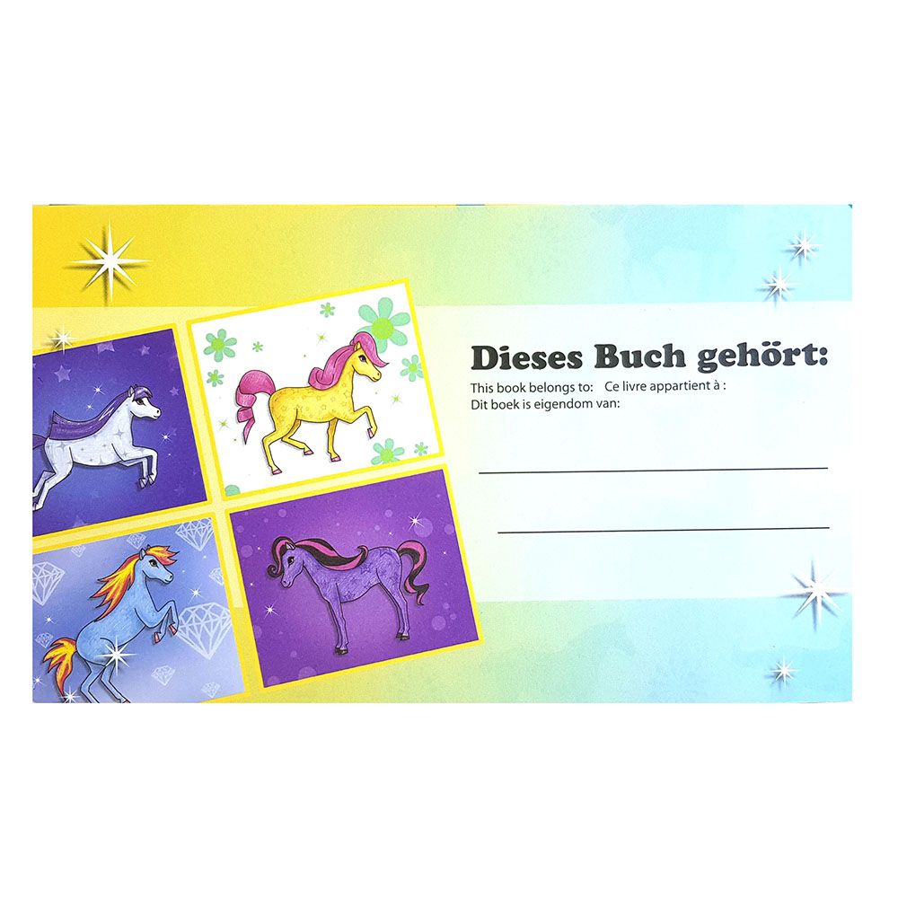 Книжка за рисуване със стикери и шаблони, Пони