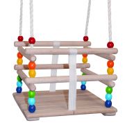 Дървена люлка с облегалка