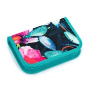 Ученически несесер с един цип, Нежни цветя