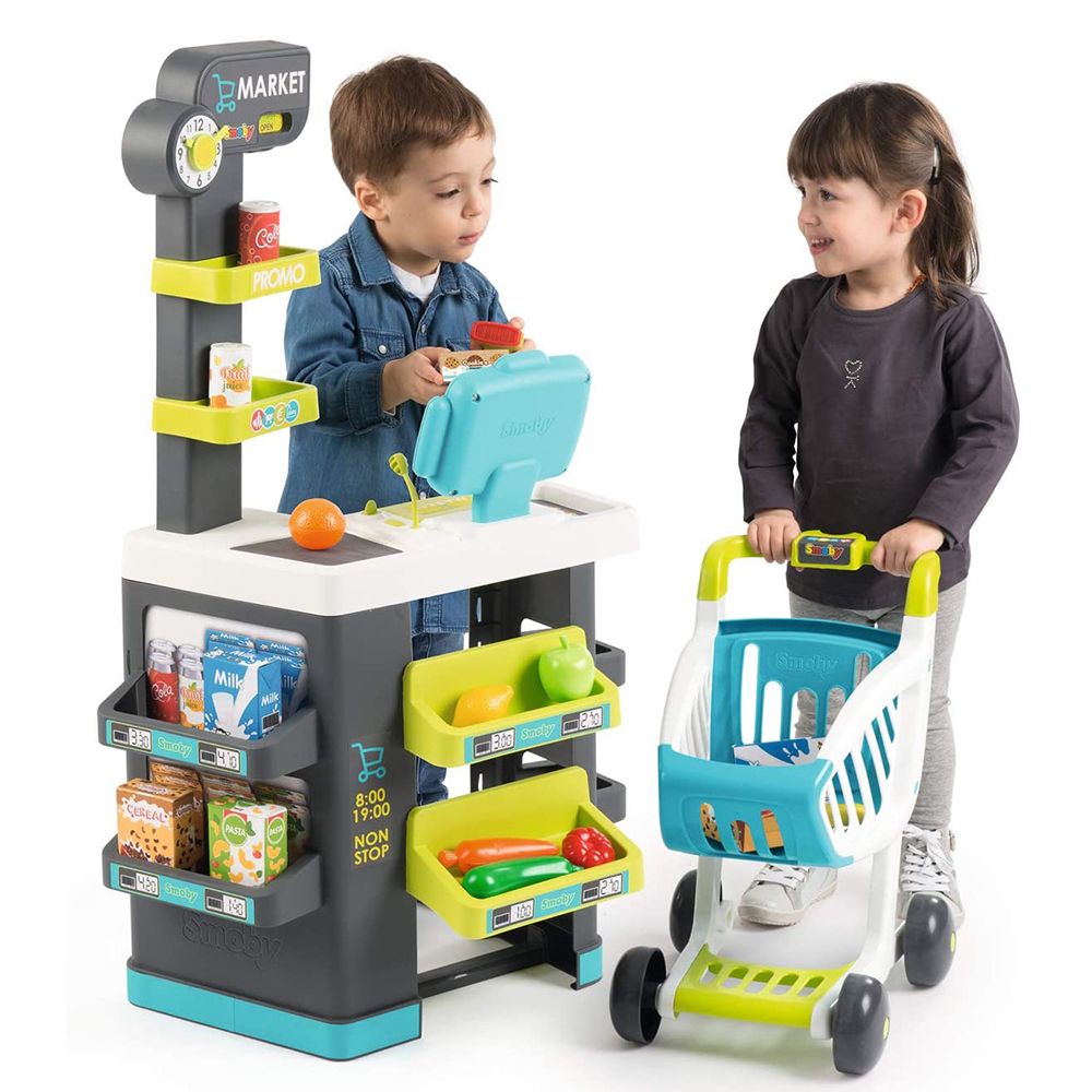 Детски супермаркет, с количка за пазаруване