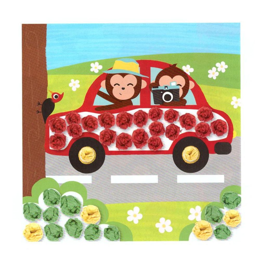 Комплект за апликации с цветна хартия тишу, Превозни средства