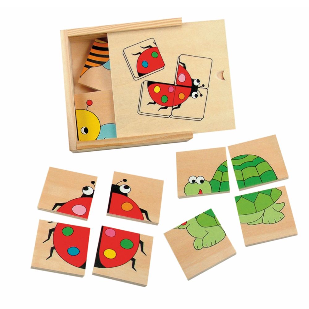 Woodyland, Комплект 4 дървени пъзела, Калинка