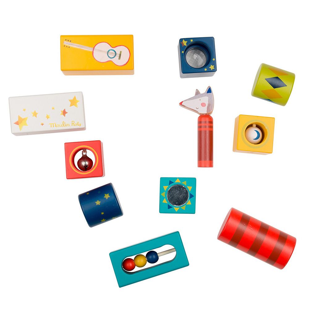 Забавни дървени кубчета със звуци